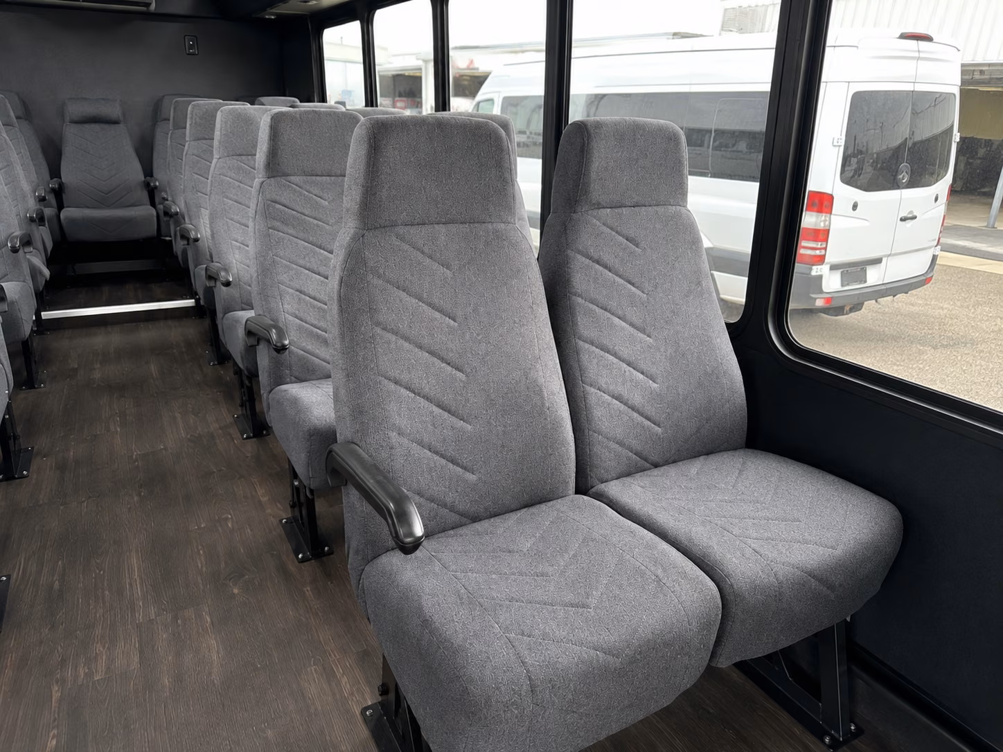perris 18 passenger minibus interior