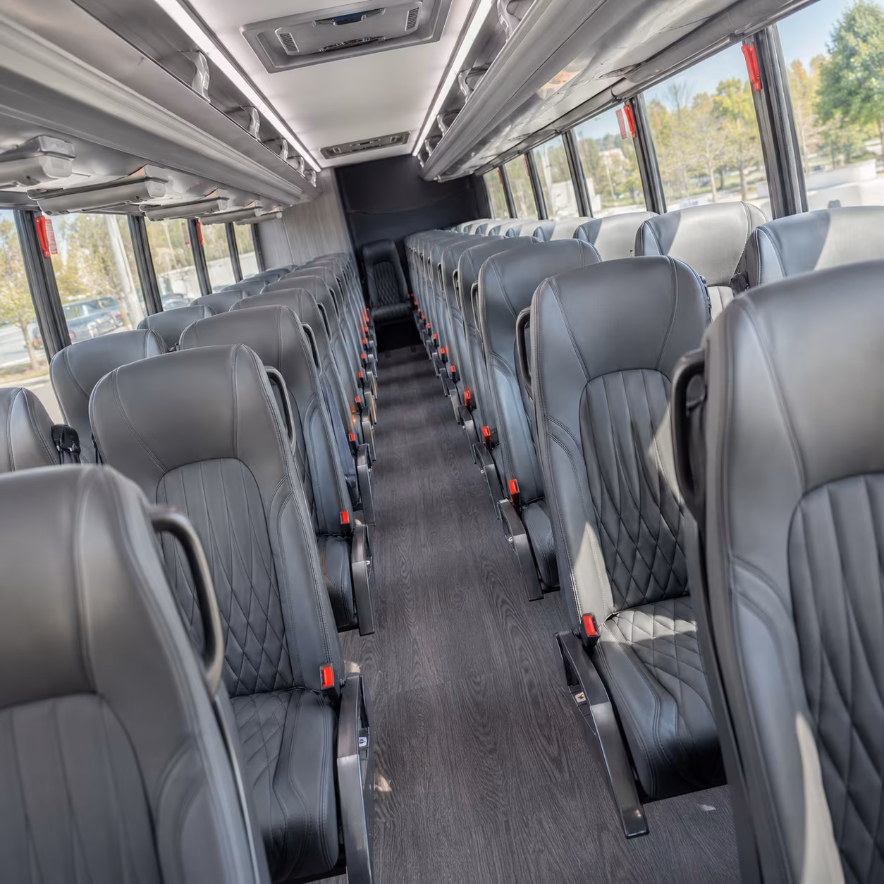 perris 25 passenger minibus inside
