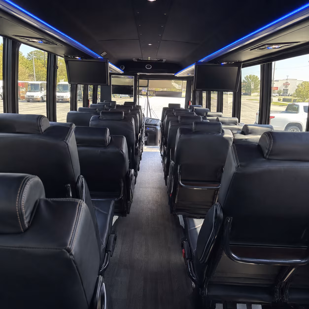 perris 25 passenger minibus interior