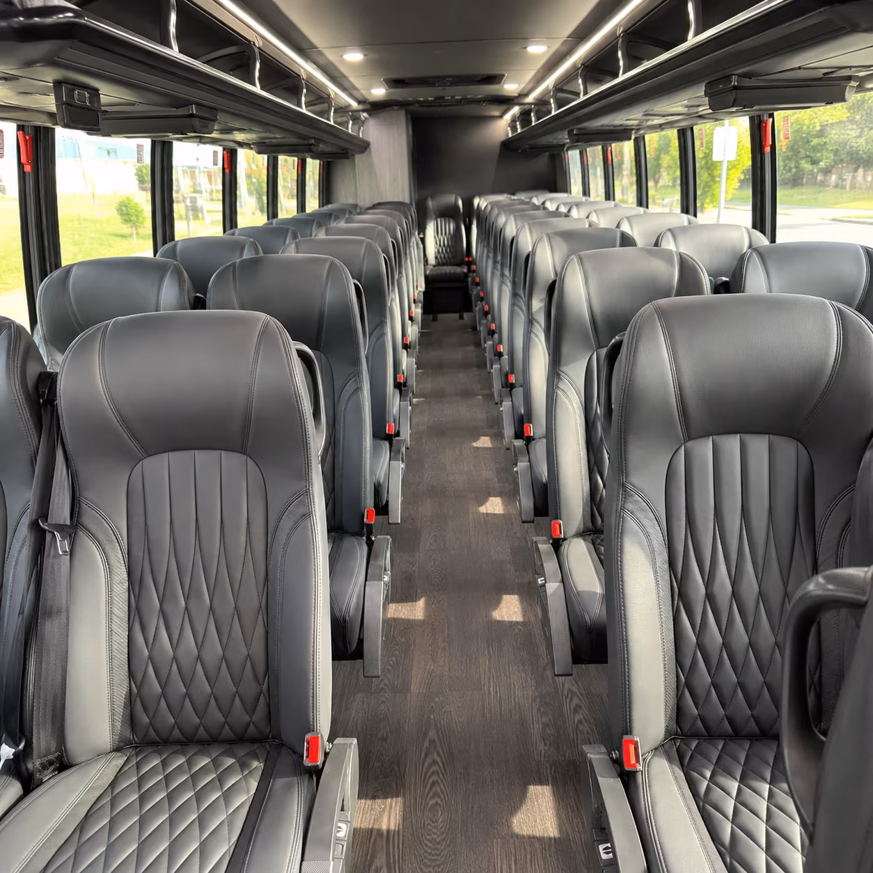 perris 28 passenger minibus interior