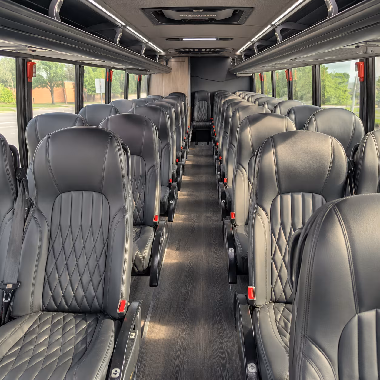 perris 30 passenger minibus inside
