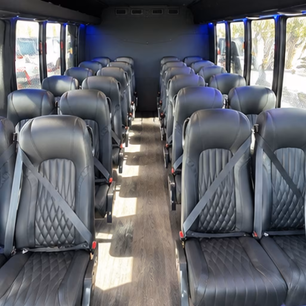 perris 30 passenger minibus interior