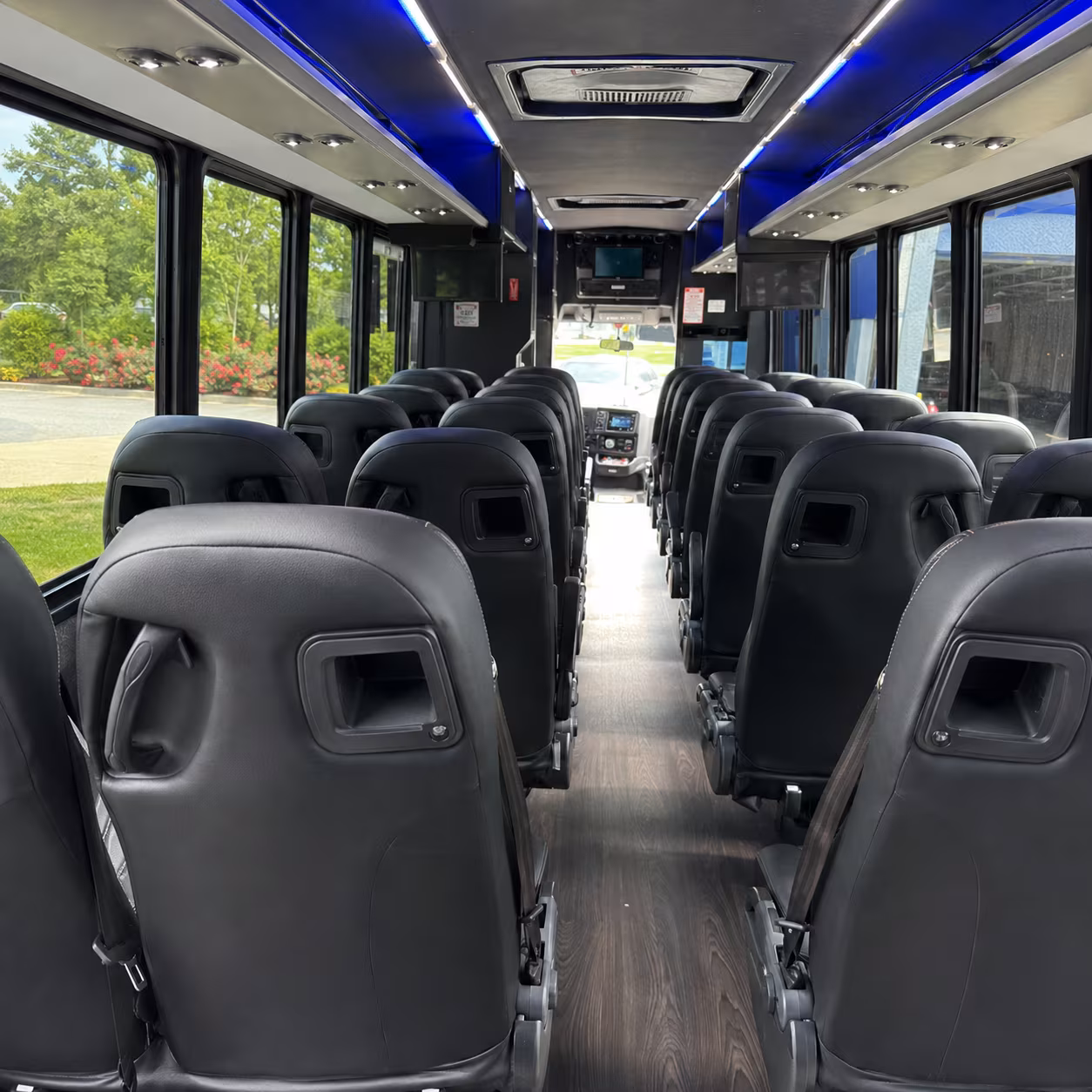 perris 35 passenger minibus interior