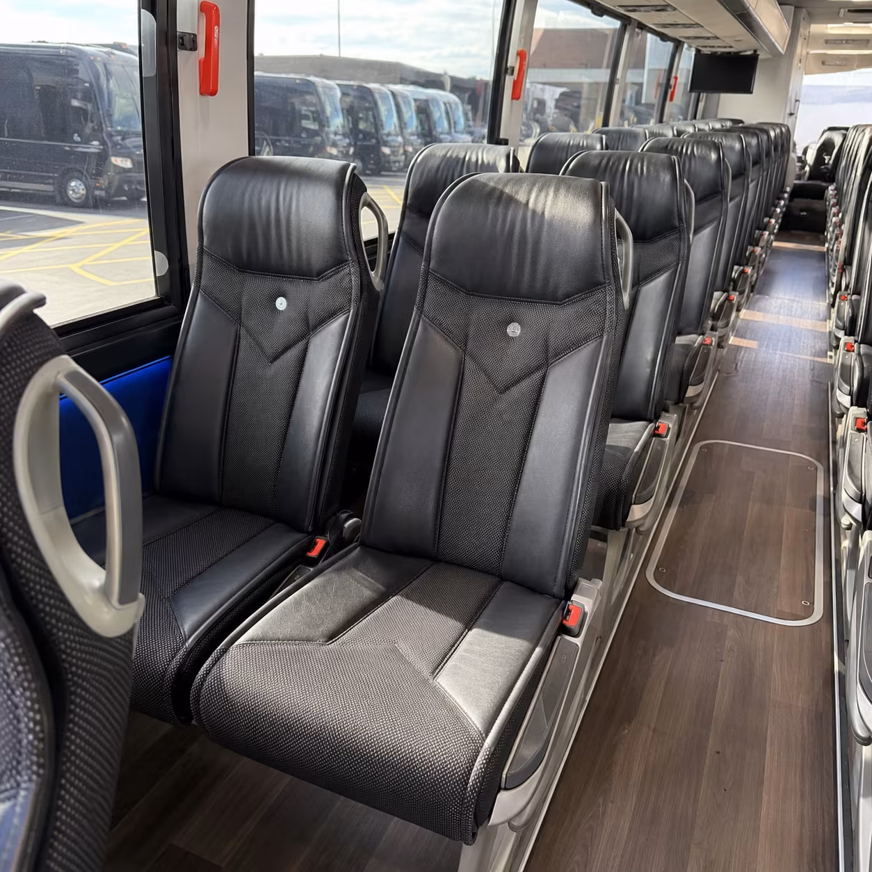 perris 40 passenger charter bus interior