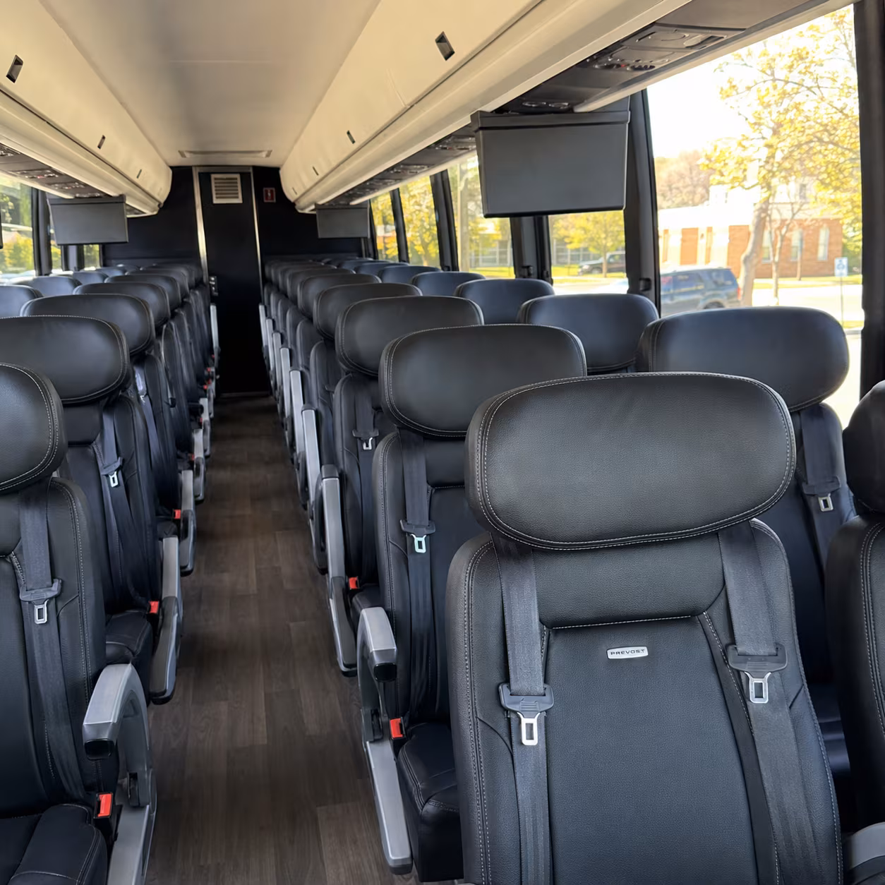 perris 45 passenger charter bus inside