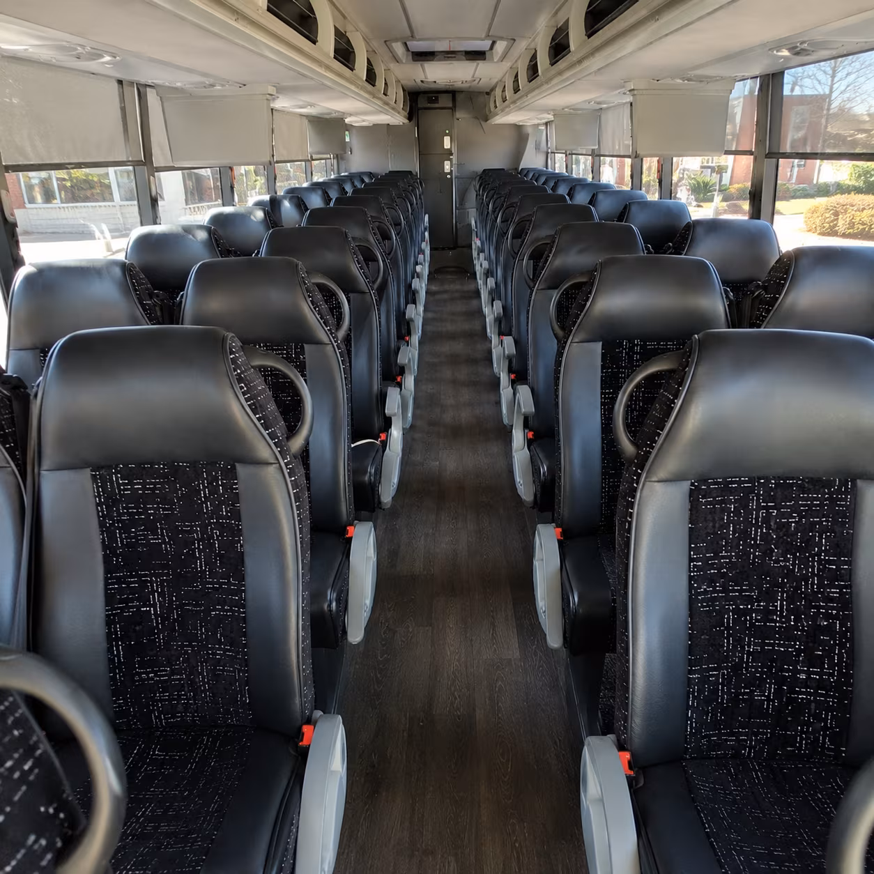perris 54 passenger charter bus inside