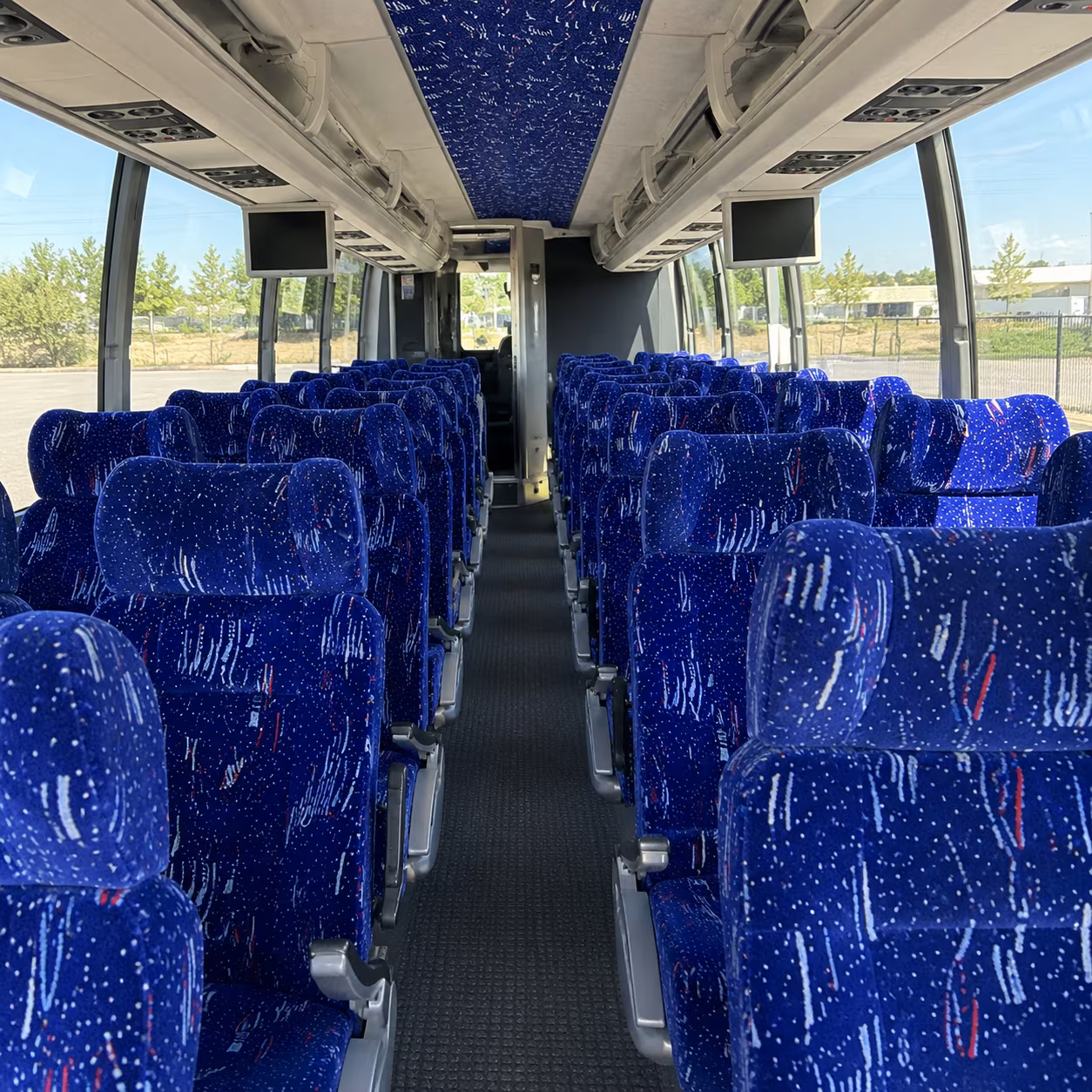 perris 54 passenger charter bus interior