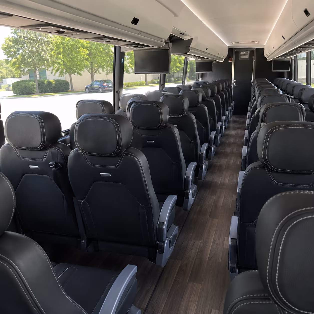 perris 56 passenger charter bus interior
